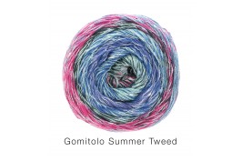 Gomitolo Summer Tweed nr 7 blauw-roze-groen